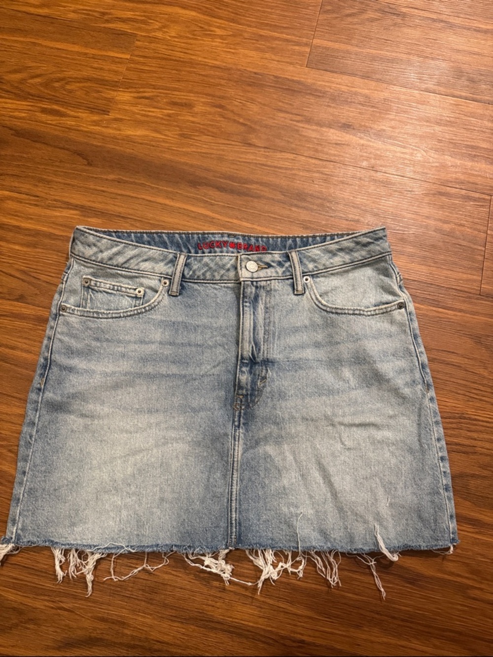🍀LUCKY BRAND Light Wash Denim Mini Skirt